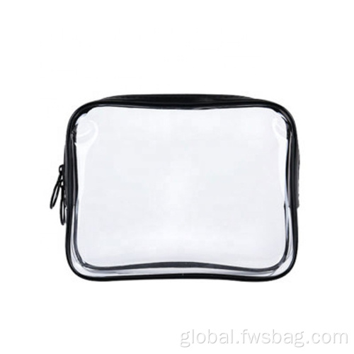 China Transparent pvc cosmetic bag clear make up pouch Supplier